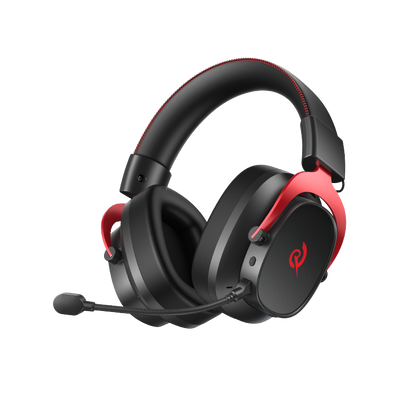 Auriculares para juegos Heroad VT200 Edición Tri-Mode con micrófono, negro y rojo, para PC, PS4, Xbox y dispositivos móviles.