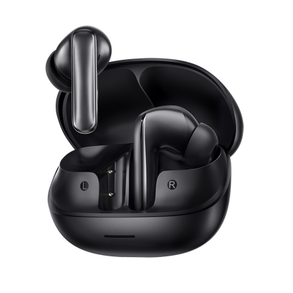 MeloBuds N65 – auriculares True Wireless negros con estuche de carga, marcado L/R.