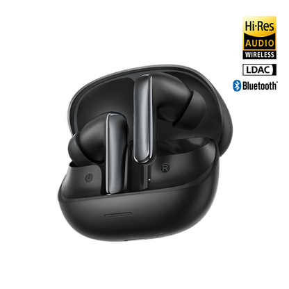 MeloBuds N65: Negro, audio Hi-Res, LDAC, auriculares Bluetooth en estuche de carga.