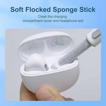 Lápiz limpiador de auriculares con punta doble retráctil