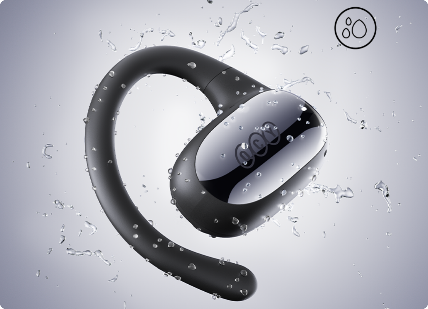 Auriculares Bluetooth resistentes al sudor con diseño impermeable.