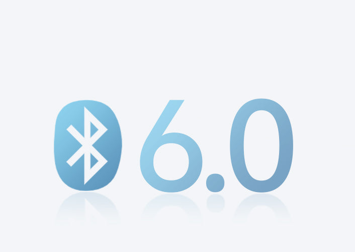 Símbolo del logotipo Bluetooth 6.0 – Diseño moderno con reflejo