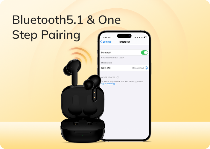 Auriculares Bluetooth 5.1 con emparejamiento de un solo paso y estuche de carga