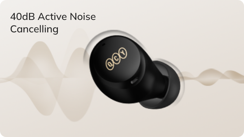 Auriculares QCY con cancelación activa de ruido de 40dB