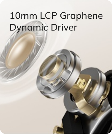 Controlador dinámico de grafeno LCP de 10 mm para auriculares de alta gama