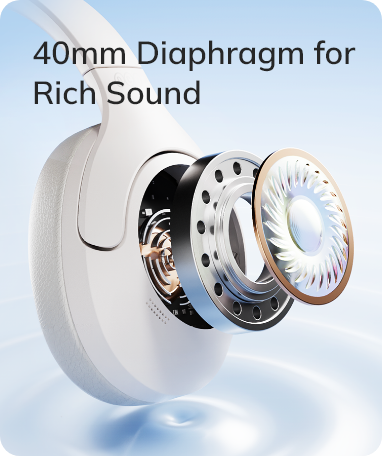 Auriculares con diafragma de 40 mm para un sonido potente.