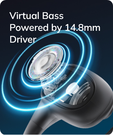 Auriculares con bajo virtual y controlador de 14,8 mm para un sonido potente.