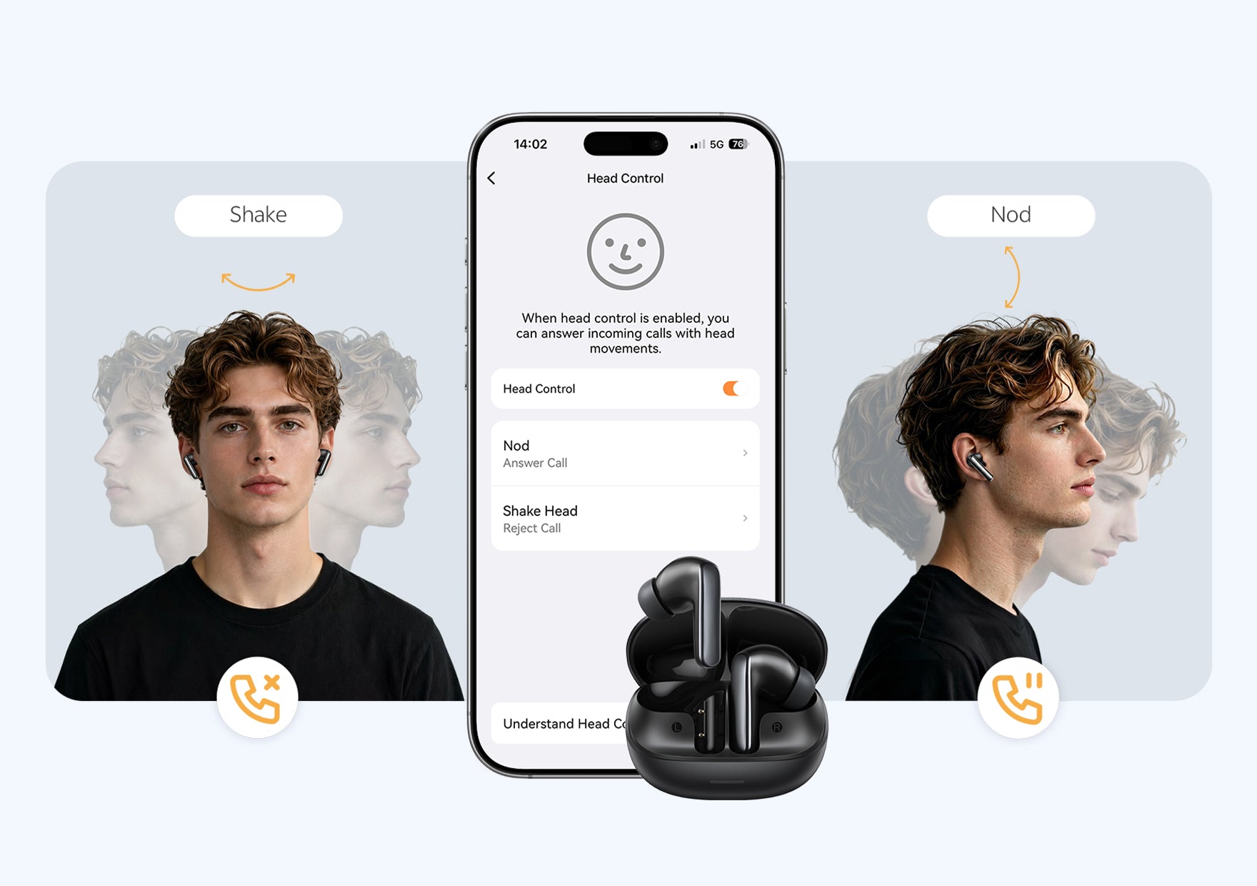 Control de cabeza para AirPods Pro: Asiente para aceptar, sacude para rechazar llamadas.