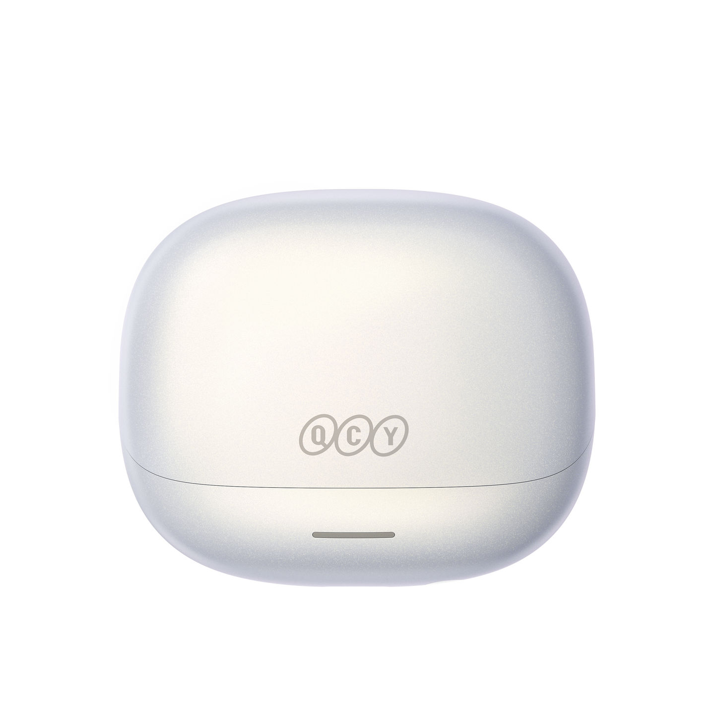 QCY MeloBuds N65 – elegantes auriculares Bluetooth blancos con estuche de carga y diseño moderno.