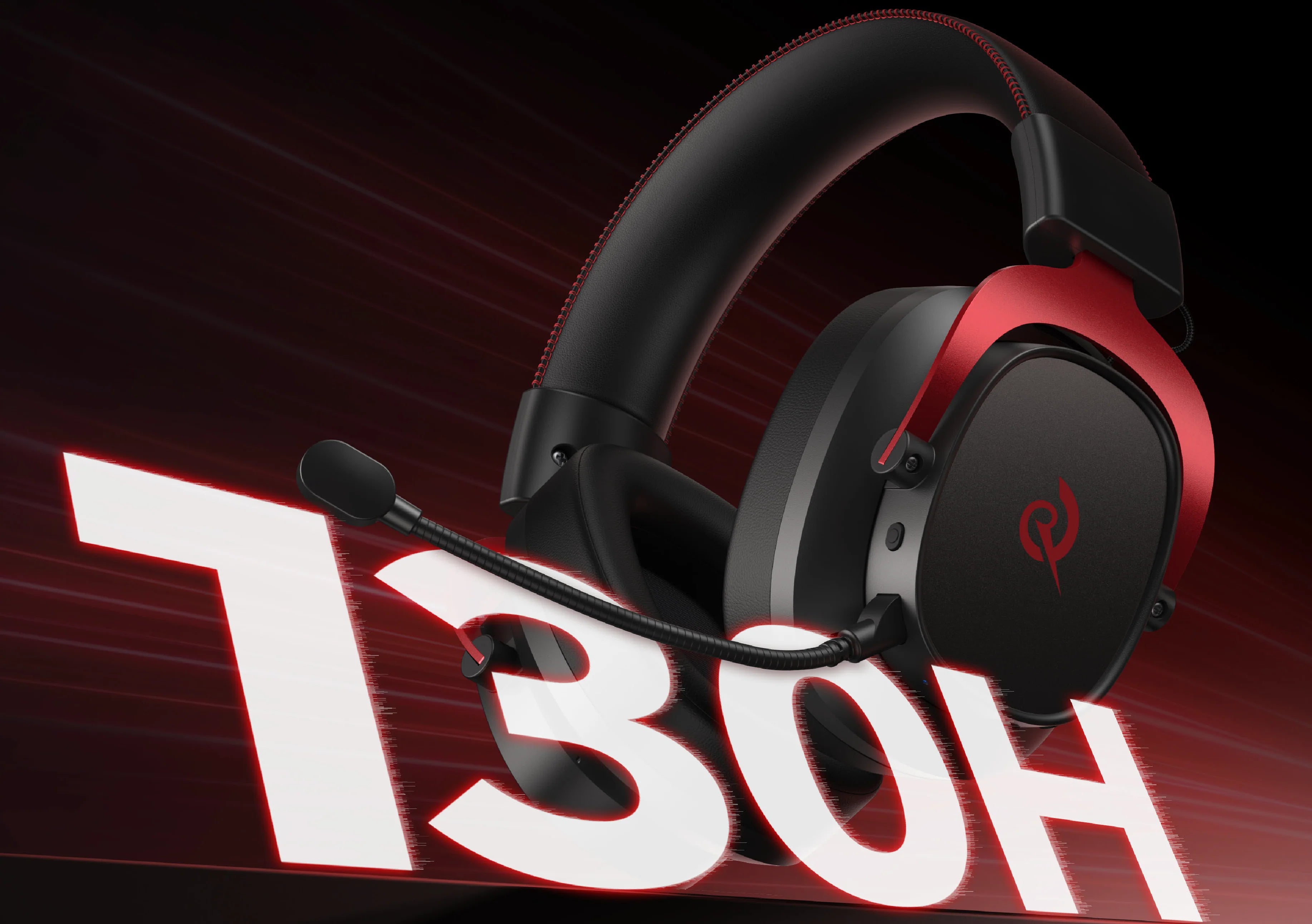 Auriculares para juegos Redragon T30H con micrófono, diseño negro y rojo para PC y consolas.